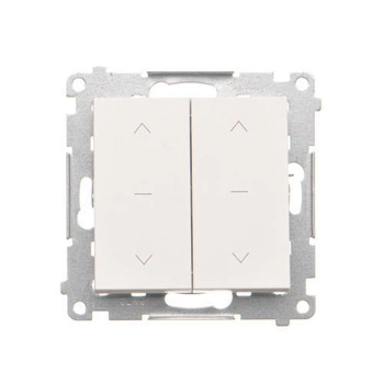 Łącznik żaluzjowy podwójny trójpozycyjny 1-0-2 biały mat Simon 55 TZW2.01/111 Kontakt-Simon