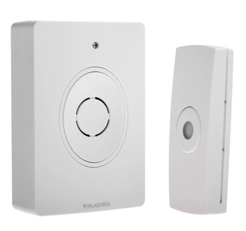 Dzwonek bezprzewodowy biały zasilanie bateryjne 3xAA Plastrol W-99740