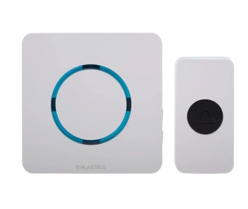 Dzwonek bezprzewodowy biały zdalnie sterowany 230V Plastrol W-99738