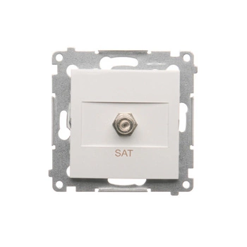 Gniazdo antenowe pojedyncze typu F białe Simon 54 DASF1.01/11 Kontakt-Simon