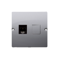 Gniazdo telefoniczne pojedyncze RJ11 Inox BASIC BMTF1.02/21 Kontakt-Simon
