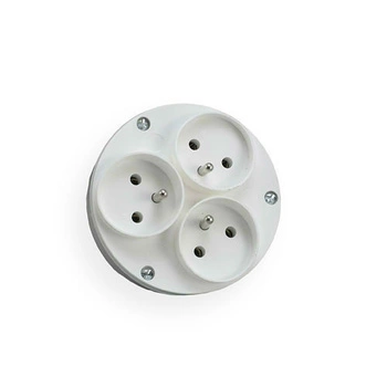 Rozgałęźnik 3-gniazda z uziemieniem biały Elgotech RO-30 