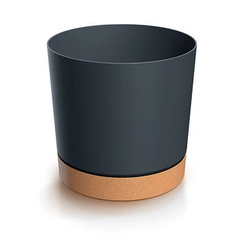 Doniczka z podstawką antracytowa TUBO PM DPOD180-S433/4665W