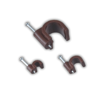 Uchwyt kablowy płaski YDYp 3x1,5 brąz 25 szt PAWBOL H.7014B -25