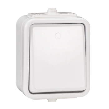 Łącznik pojedynczy natynkowy hermetyczny biały IP44 CEDAR WNT100C01