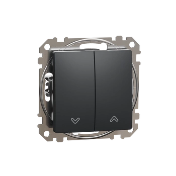 Przycisk żaluzjowy czarny antracyt Sedna Design&Elements SDD114114 Schneider