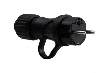 Wtyczka gumowa z uziemieniem 16A 230V z uchwytem F-elektro 80052 