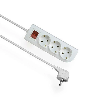 Przedłużacz SCHUKO z wyłącznikiem biały 3-gniazda 3m OMY 3x1 Elgotech PSCH-303W