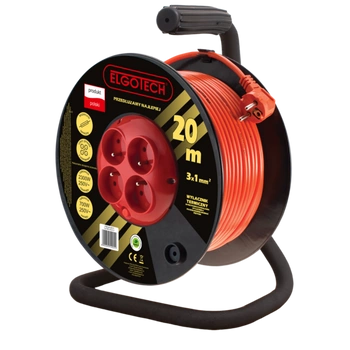 Przedłużacz bębnowy z uziemieniem 20m OMY 3x1 Elgotech PZB-40-20Y/1