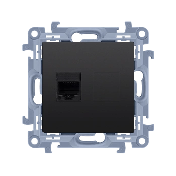 Gniazdo komputerowe pojedyncze RJ45 5e czarny Simon 10 C51.01/49 Kontakt-Simon