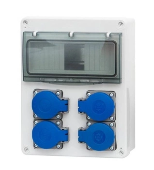 Rozdzielnia budowlana RS-KOMBI 8-mod gniazda 32A 5p 0/1 (32A) F-elektro F3.1874
