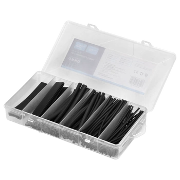 Zestaw koszulek termokurczliwych 100szt czarny OR-AE-13141/B ORNO