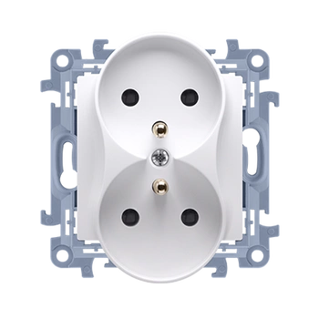 Gniazdo podwójne z uziemieniem biały SIMON 10 CGZ2M.01/11 Kontakt-Simon