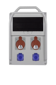 Rozdzielnia budowlana 11-mod 2 x 32/5A  2 x 250V IP44 R-BOX 382 Pawbol B.18.382-9