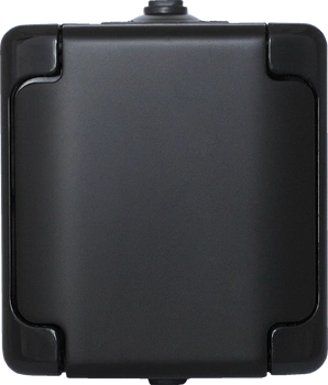 Gniazdo pojedyncze natynkowe hermetyczna czarne IP54 BRYZA 180932