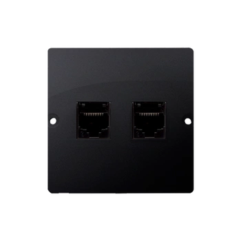 Gniazdo telefoniczne podwójne RJ11 BASIC Grafitowy