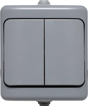 Łącznik świecznikowy natynkowy heremtyczny szary IP54 BRYZA 180005