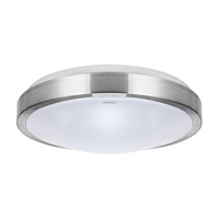Plafon okrągły srebrny ALEX LED C 18W 1260lm 4000K IP44 03563 Strühm