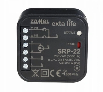 Radiowy dopuszkowy sterownik rolet dwukierunkowy SRP-22 Zamel EXL10000003
