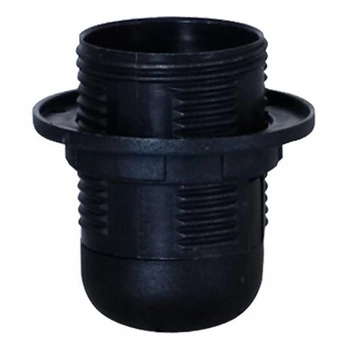 Oprawka termoplastyczna czarna z kołnierzem E27-1 F-elektro F4.0108