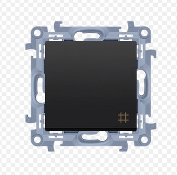 Wyłącznik krzyżowy czarny mat SIMON 10 CW7.01/49 Kontakt-Simon