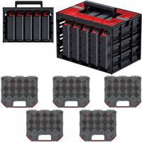 Szafka z 5 organizerami i przegrodami Tager Case Kistemberg KTC30256S-S411