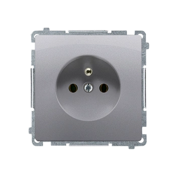 Gniazdo pojedyncze z uziemieniem stal inox Basic BMGZ1.01/21 Kontakt-Simon