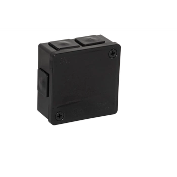 Puszka natynkowa hermetyczna czarna 86x86x40 IP55 Viplast 02205