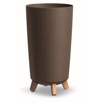 Doniczka na nóżkach wysoka kawa Gracia Tubus Slim Eco Wood DGTL240W-4625W
