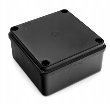 Puszka natynkowa hermetyczna czarna IP65 100 x 100 x 50mm Pawbol S-BOX 116C