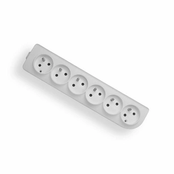 Rozgałęźnik do przedłużacza 6-gniazda z uziemieniem biała Elgotech GN-60
