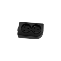 Rozgałęźnik do przedłużacza 2-gniazda z uziemieniem czarny Elgotech GN-20-2