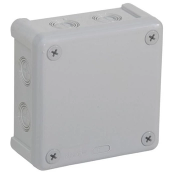 Puszka natynkowa hermetyczna szara bez zacisków 98x98x42 IP55 Viplast 04203