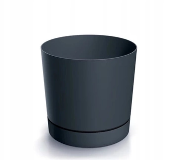 Doniczka z podstawkiem antracytowa TUBO P DPOP200-S433