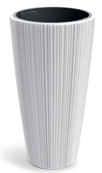 Doniczka biała z wkładen ORO DHOR400-S449