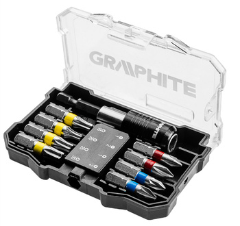 Zestaw końcówek wkrętakowych krzyżakowych GRAPHITE 56H614 10szt.
