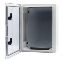 Szafa z tworzywa ABS IP65 szara  300 x 400 x 170 mm drzwi przeźroczyste F1.0129 F-elektro