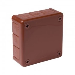 Puszka natynkowa hermetyczna brązowa 98x98x42 IP55 Viplast 04102