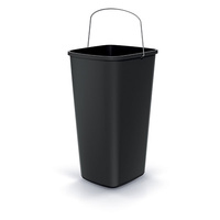 Kosz na śmieci z rączką bez pokrywy czarny 25 L BASIC Keden NSAB25U-S411