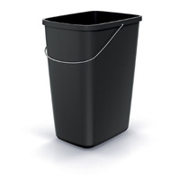 Kosz na śmieci czarny z uchwytem metalowym COMPACTA Q Keden NSAB12U-S411