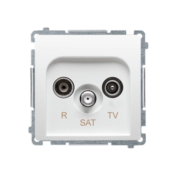 Gniazdo antenowekońcowe  RTV-SAT końcowe biały Basic BMZAR-SAT1.3/1.01/11 Kontakt-Simon
