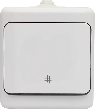 Łącznik krzyżowy natynkowy hermetyczny Biały IP54 BRYZA 180407