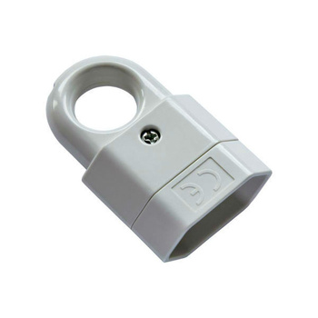 Gniazdo przenośne z uchwytem bez uziemienia białe Elgotech GP2C