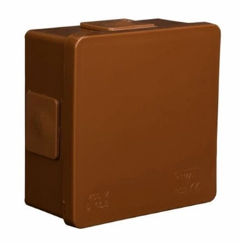 Puszka natynkowa hermetyczna brązowa klik 86x86x40 IP55 Viplast 00152