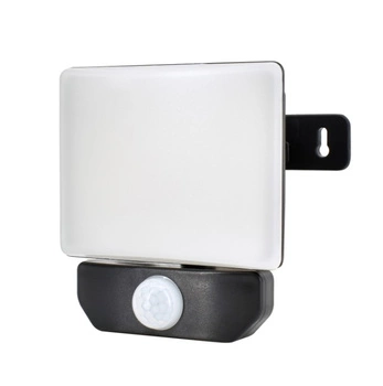 Naświetlacz LED czarny z czujnikiem 30W 2700LM 4000K IP65 Bemko C65-LFX-030BL-4K-PIR