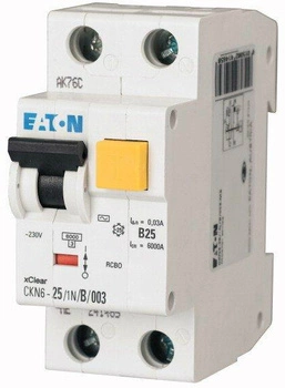 Wyłącznik różnicowo-nadprądowy CKN6 2P C10 30mA Eaton 241154