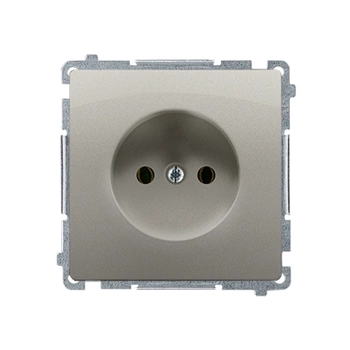  Gniazdo pojedyncze bez uziemienia satynowe Basic BMG1.01/29 Kontakt-Simon