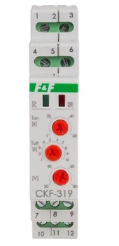 Przekaźnik kolejności zaniku fazy z regulacją czasu zadziałania i powrotu F&F CKF-319 TRMS