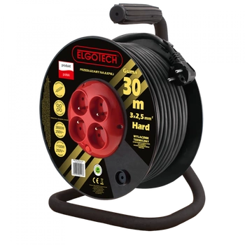 Przedłużacz bębnowy 30m OW 3x2,5 4xGS STRONG Elgotech PZB-40-30G/2,5
