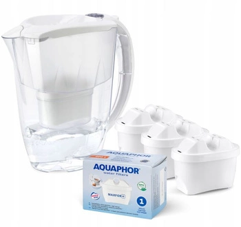 Dzbanek filtrujący biały Amethyst 2,8 L 3 wkłady  AQUAPHOR